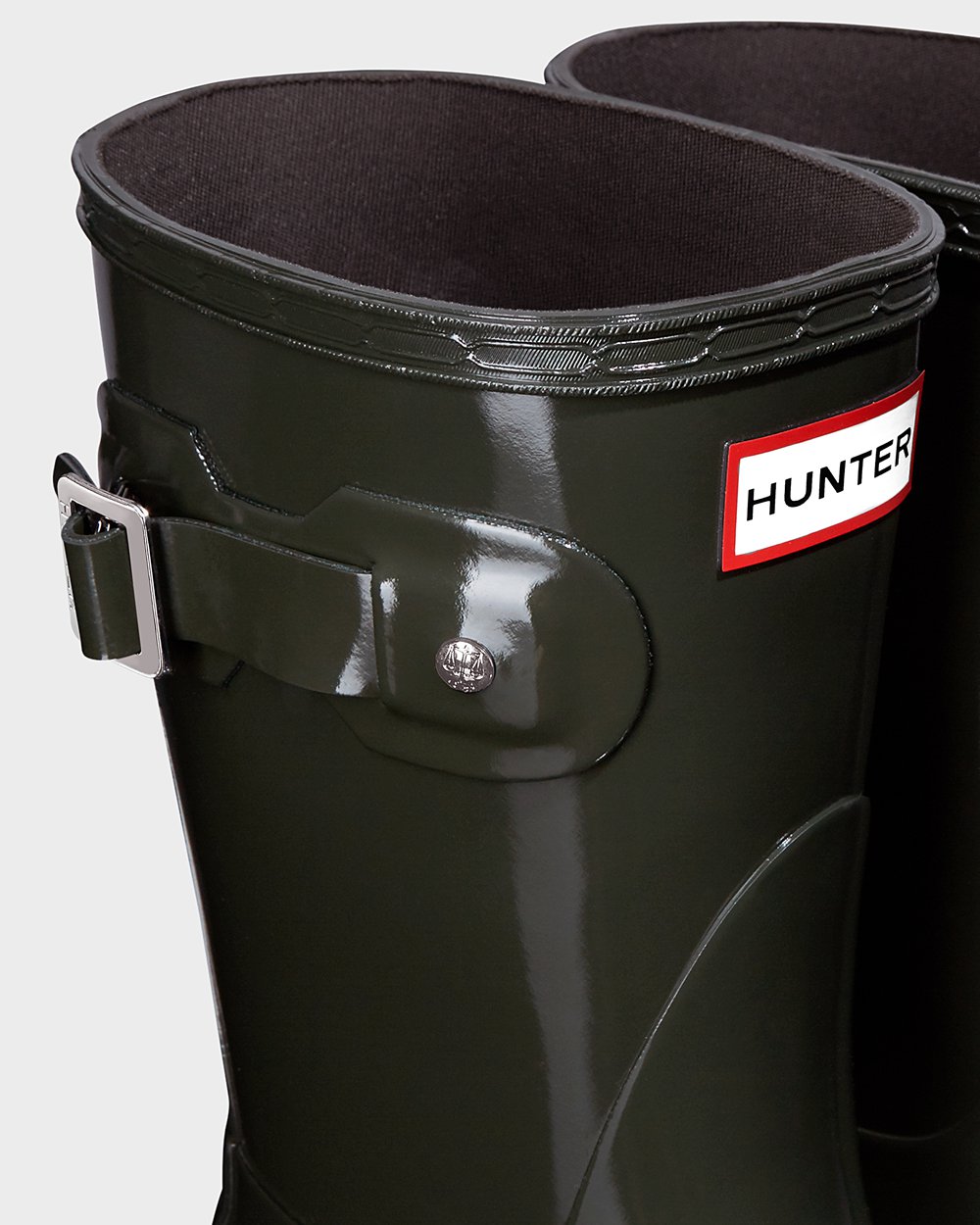 Hunter Mujer Original Gloss - Botas de Lluvia Verde Oscuro Oliva - 916-MRWTZN